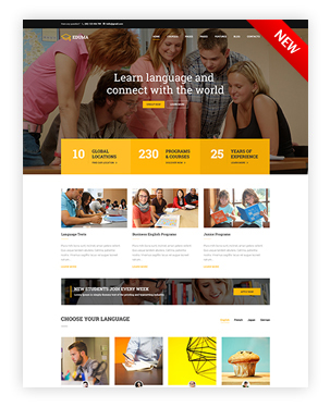 Languages School WordPress Theme - Education WP