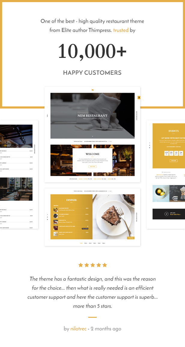 NEM | Restaurant WordPress Theme