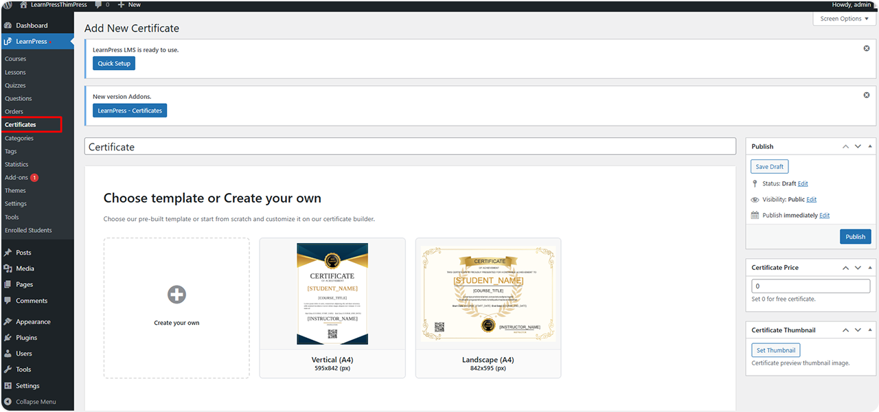 Certificates Add-on for LearnPress 21 cert 4