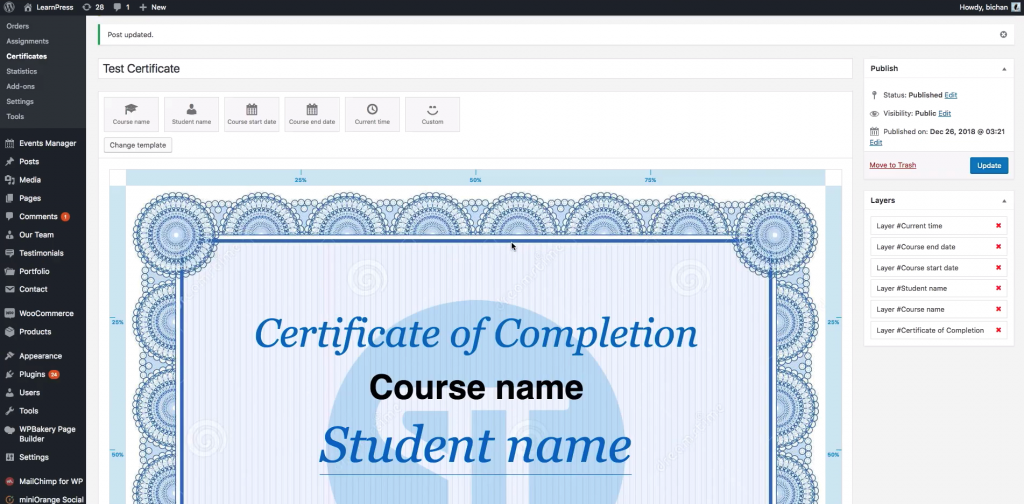 Sample Certificate Creation Backend