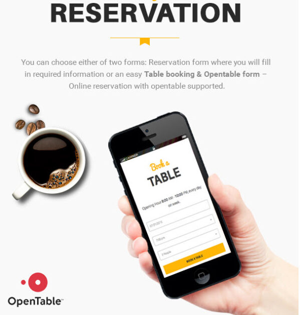 Restaurant WordPress Theme with Reservation feature