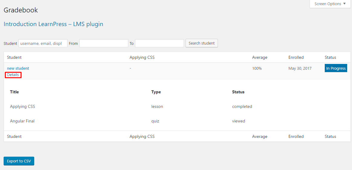 gradebook introduction learnpress