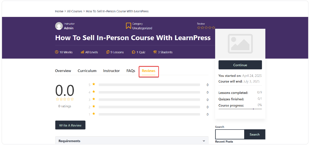 course review 3