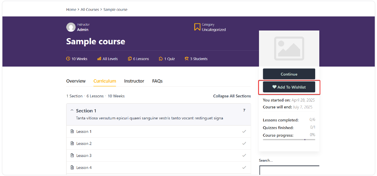 course wishlist 4