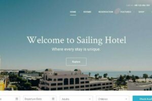 wordpress hotel theme with online reservation system sailing