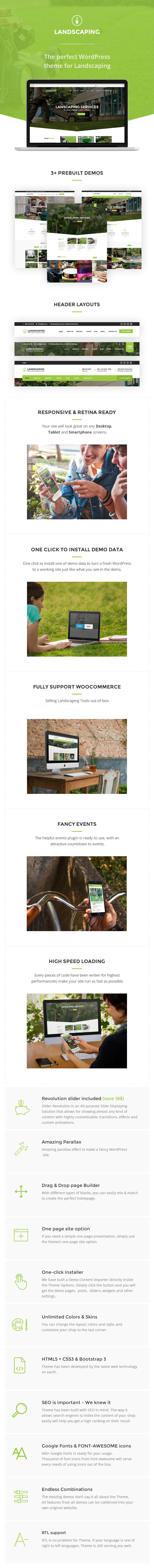 Landscaping WordPress theme