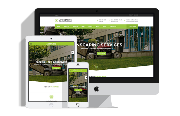 fully responsive Landscaping WordPress theme