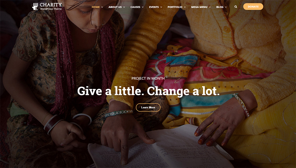 charity ngo nonprofit wordpress theme