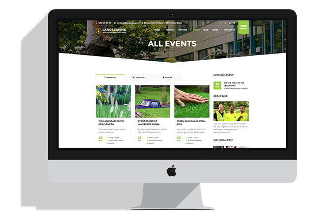 landscaping-WordPress-theme-events