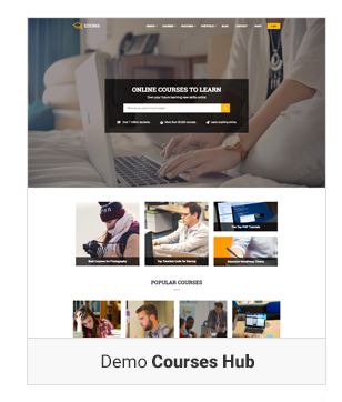 Education WordPress theme - Demo course hub