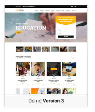 Education WordPress theme - Demo 3