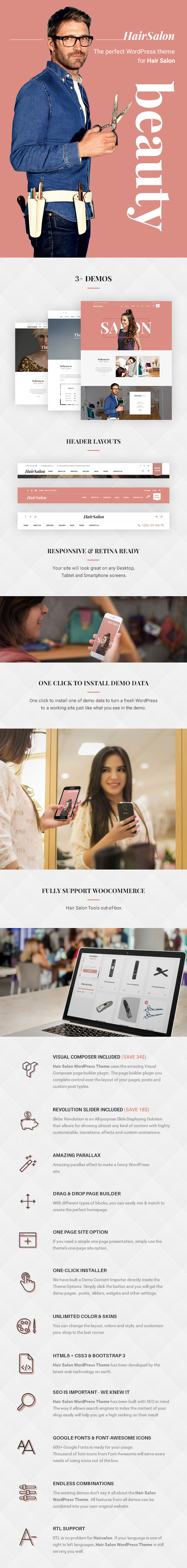 Hair Salon WordPress theme