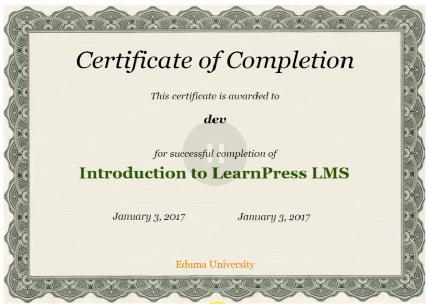 learnpress certificates