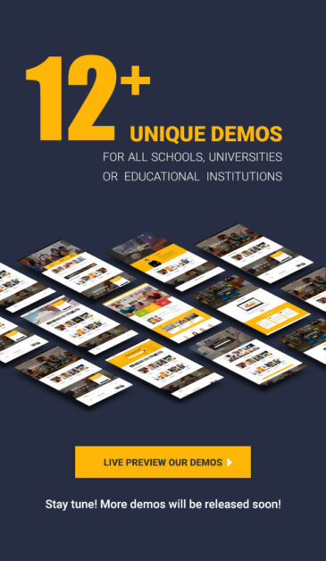 Education WordPress theme - Our demos