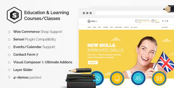 Best-WP-theme-for-teachers-Instructors-skilled-preview
