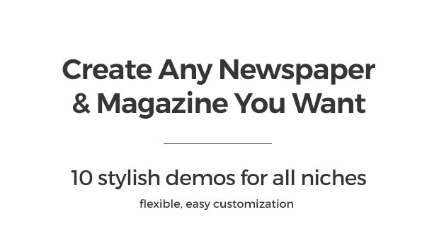 Magazine WP Theme - 10 Stylish demo for all niches