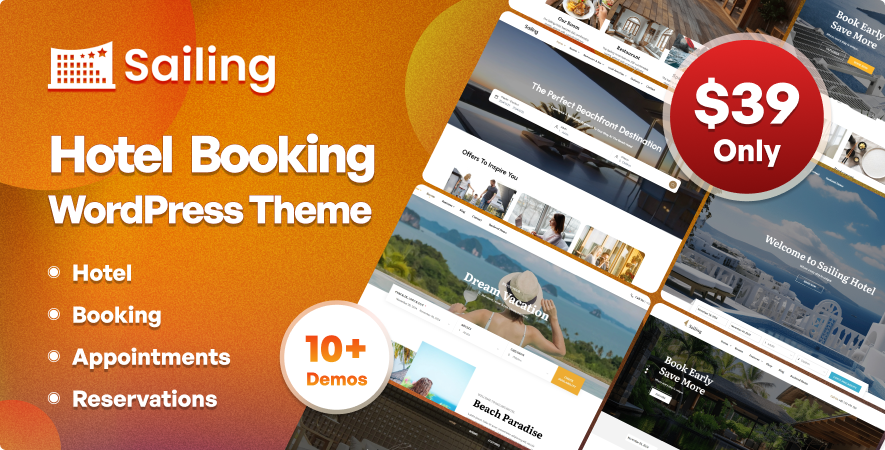 Sailing - Hotel WordPress Theme 1 Sailing - Hotel WordPress Theme