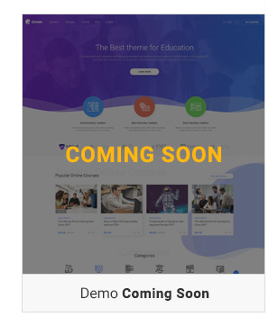 Education WordPress theme - Demo Coming Soon