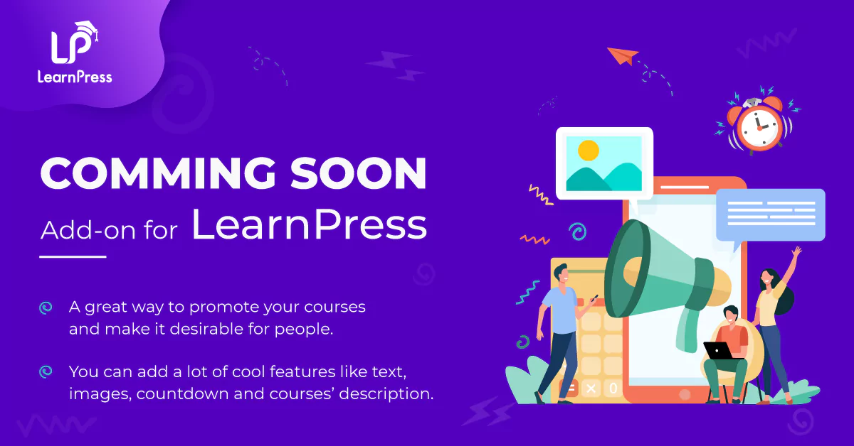 Coming Soon for LearnPress