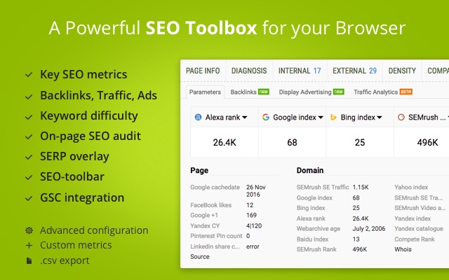 SEO Toolbox for browser