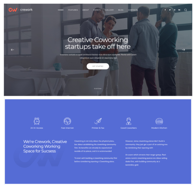 Crework WordPress theme