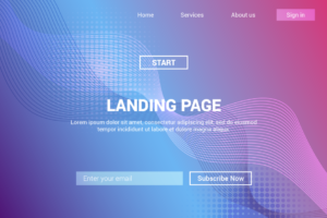 landing page