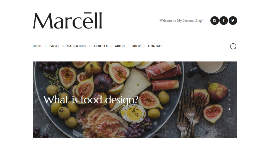  Marcell – Minimal Personal Blog & Magazine WordPress Theme