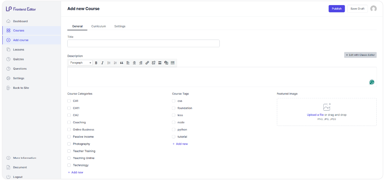 frontend editor 4