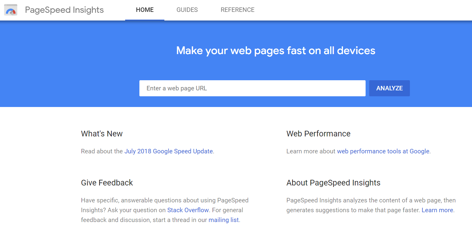 pagespeed insights