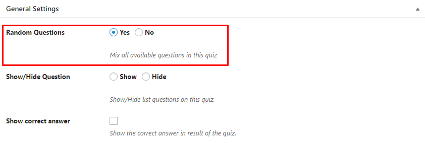 Random Quiz Add-on for LearnPress - ThimPress