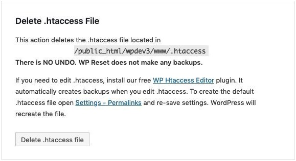 delete .htaccess file