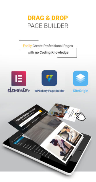 Education WordPress theme - Drag and drop page builder
