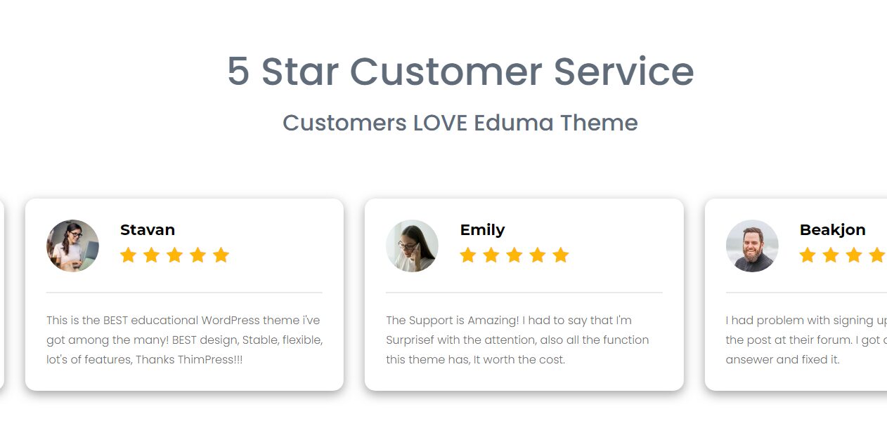 Customers Love Eduma