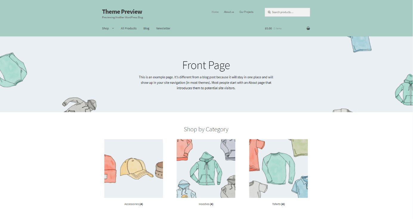 storefront wordpress theme