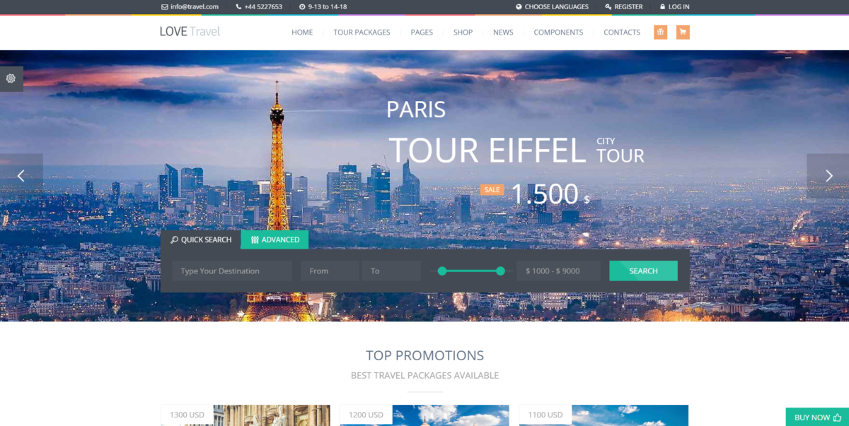 Love Travel WordPress Theme