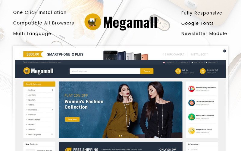Megamall WordPress WooCommerce Theme