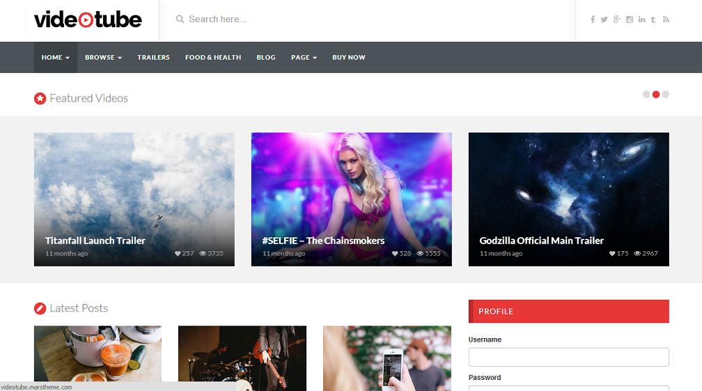 VideoTube WordPress Theme