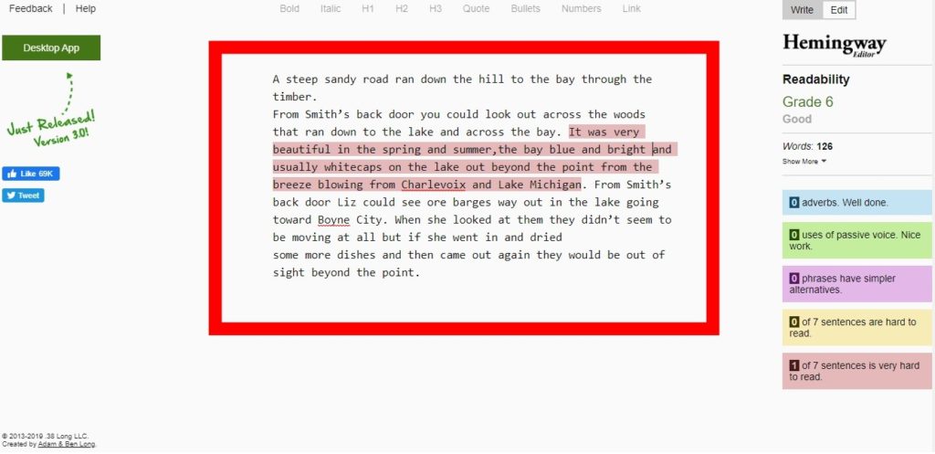 Hemingway editor - Grammar Checking Tools