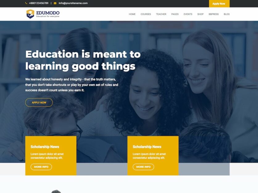 edumodo wordpress theme