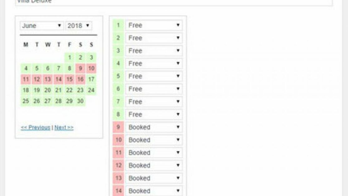WP Simple Booking Calendar  wordpress booking plugin