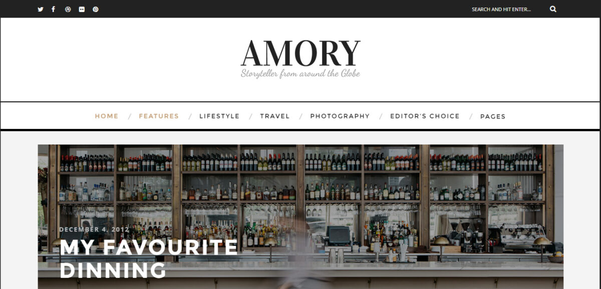 amory wordpress theme