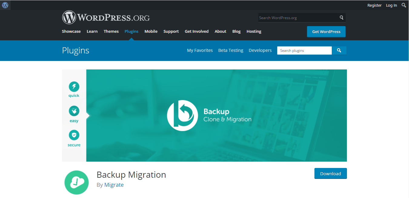 backup migration