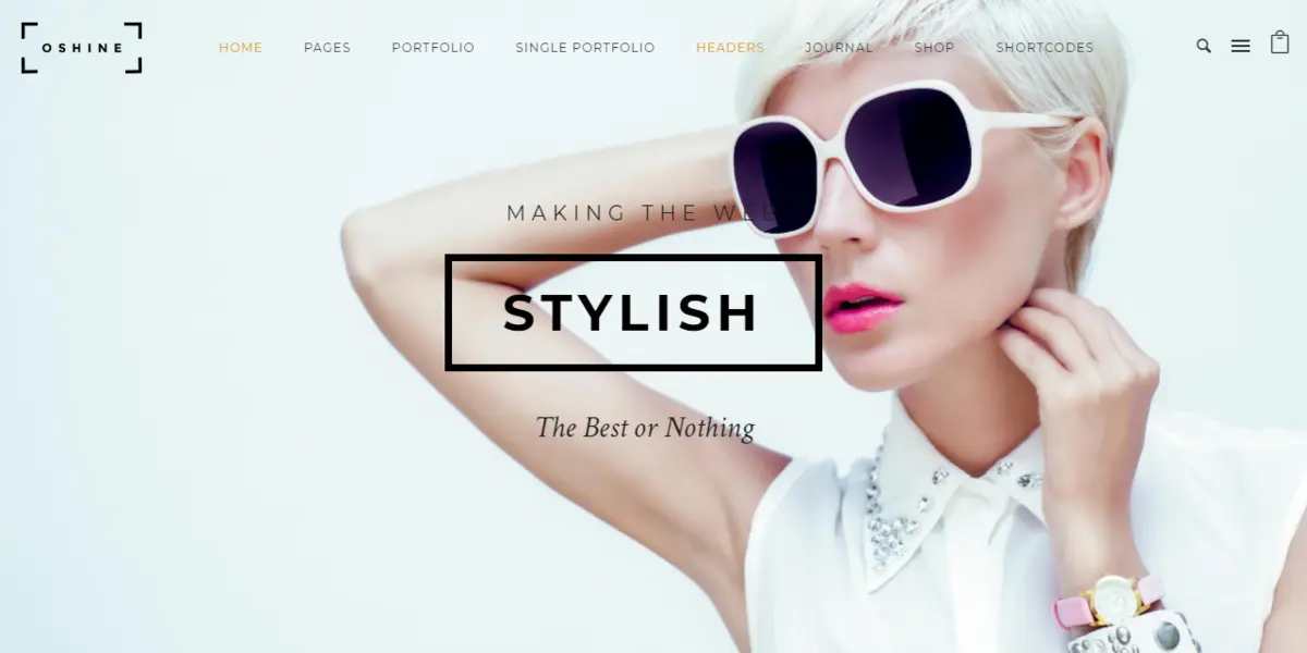 Portfolio WordPress Themes: Oshine WordPress Theme Shining in All purposes