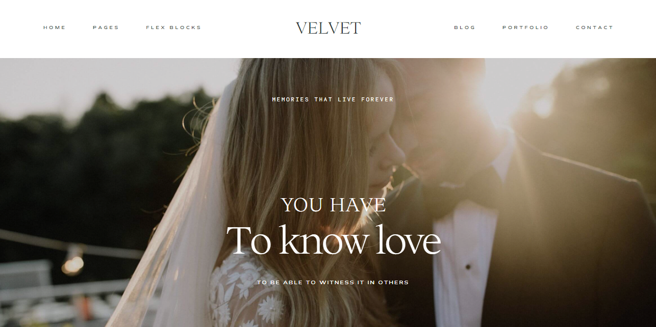 velvet a wedding and event photography wordpress theme