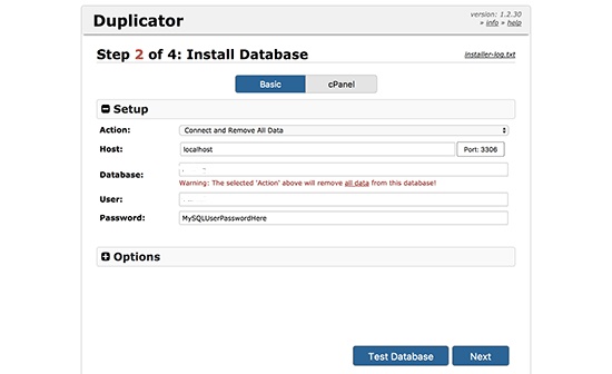 connect database