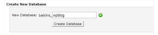 create new database