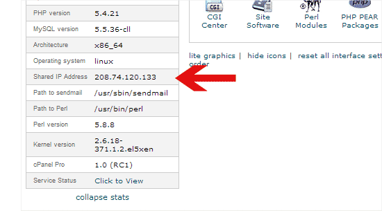 find ip address