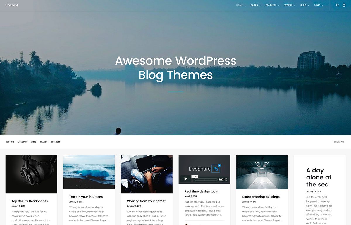 Blogging Themes for WordPress