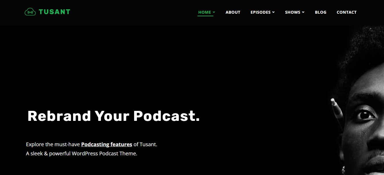 tusant wordpress podcast theme