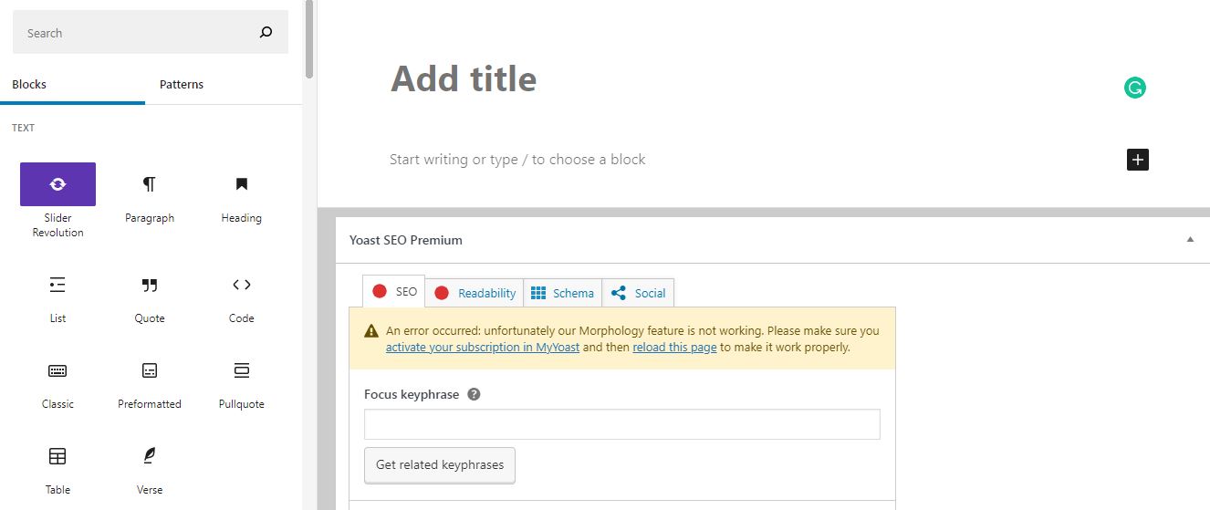 wordpress 5.9 theme block list